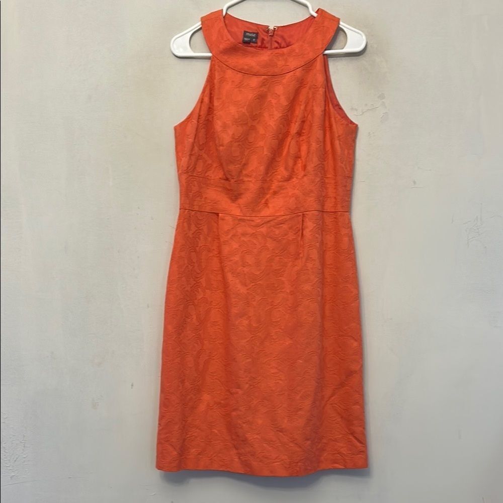 Muse bright orange sleeveless lined dress Size 8 New